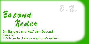 botond neder business card